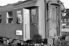 DSB passenger coach CL class photographed at the railway station in Fredericia, January 1978